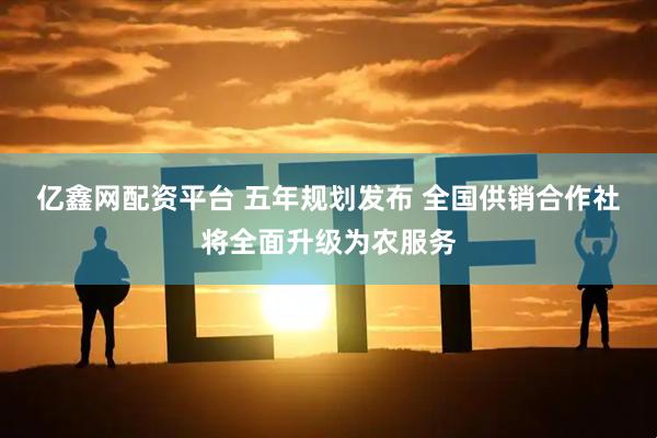 亿鑫网配资平台 五年规划发布 全国供销合作社将全面升级为农服务
